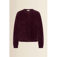 Expresso Vest Fluffy Fudge Dark Red